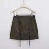 Falda Bodycon Feiyuan Estilo Dulce y Picante Americano con Estampado de Leopardo y Cinturón, Falda Corta Nueva Otoño/Invierno para Mujeres Pequeñas, Falda de Gamuza Anti-Exposición