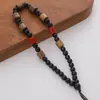 Joyería Estilo Antiguo Madera Ala de Pollo Cuentas Adorno de Mano Cadena de Muñeca Accesorios para Manualidades Llavero Colgante para Coche