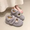 Zapatos Birkenstock que aumentan la altura para mujer 2026 moda otoño e invierno nuevo estilo fieltro de lana gris suela gruesa con forro de felpa cálido zapatos de algodón con pelo