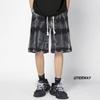 Shorts jeans masculinos de verão, calças finas de comprimento médio, estilo americano, de rua, todos os jogos, soltos, retos, esportivos