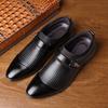 Zapatos de Cuero para Hombre 2026 Casual Punta Fina Sin Cordones Formales de Negocios Moda Talla Grande Exportación Transpirables Antideslizantes de Caña Baja