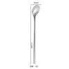 Colher de Sobremesa de Aço Inoxidável 304 Colher de Mexer Doméstica com Cabo Longo Colher Criativa Coreana para Café Colher de Mel Colher para Caneca
