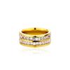 Anillo de titanio y acero inoxidable con circonita cuadrada popular japonesa y coreana anillo de diamante para pareja de acero inoxidable venta al por mayor anillo de red roja parlante