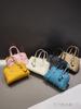 Bolsa Tote de Couro de Camurça Togo Feminina 2025 Nova de Alto Padrão Portátil para Trabalho Ombro Bolsa Boston Bowling