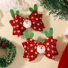 Conjunto de Presilhas de Cabelo de Natal Transfronteiriço Faixa com Laço de Festa Glitter Galho de Cervo Verde Acessórios de Cabelo para Crianças 4765