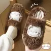 Chinelos de Algodão com Coelho de Desenho Animado Femininos Inverno 2026 Novos Acolchoados Pelúcia Solado Macio Antiderrapante Dormitório Casa Fofos Chinelos de Algodão