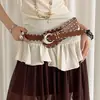 Vestido vaquero de nicho versátil de alta gama de estilo americano vintage con cinturón decorativo de cintura ancha para mujer