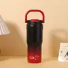 Nueva taza aislada portátil de acero inoxidable 316, taza de hielo de alta gama con gran capacidad, taza para coche con pajita de doble uso