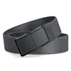 Cinturón de Lona de Cuero de Alta Elasticidad para Hombre Cinturón de Nylon para Estudiante Moda Cinturón de Doble Hebilla Cinturón Versátil para Pantalones