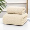 Toalla de baño lisa, bordada, con diseño de espiga de trigo, piña y rayas, absorbente, de secado rápido, de forro polar coral.