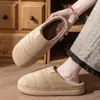 Pantuflas peludas para mujer, nueva colección otoño/invierno 2026, diseño simple, suela antideslizante, forradas de felpa para mayor calidez, y disponibles en estilo para pareja