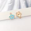 1 Colgante de Esmalte de Aleación Azul Lago Planeta Caracola Unicornio Lazo Pulsera Collar DIY Accesorios Zhongcheng