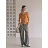 Suéter de punto con capucha estilo coreano para mujer, diseñado para usar en capas en otoño e invierno, con corte ajustado y una silueta favorecedora