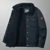 Z3166# chaqueta acolchada de algodón con felpa explosiones chaqueta de algodón casual para hombre chaqueta acolchada con felpa solapa con algodón adicional ropa para hombre