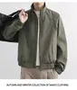 Estilo Minimalista de Moda Casual Juvenil Nuevo Cuello Alto Cremallera Cárdigan Color Sólido Versátil Viaje Diario Chaqueta de Manga Larga