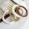 Pulseira de Resina de Formato Irregular para Mulheres, Estilo Coreano Minimalista Cor Sólida Pulseira de Banda Larga, Joia Versátil da Moda para o Dia a Dia Atacado
