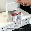 Caja de Almacenamiento para Tarjetas Caja Japonesa Translúcida Mate Caja con Tapa abatible para Tarjetas Postales Tipo Cuadrado Plano Caja de Almacenamiento a Prueba de Polvo