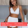 Inverno Europeu e Americano Novo Sexy Renda Alça Curto Pijama Conjunto de Duas Peças Transfronteiriço Roupas de Casa para Mulheres