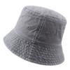 Chapéu de pescador de aba curta desgastado lavado Chapéu de bacia de algodão Chapéu de sol dobrável de cor sólida para homens e mulheres Viagens ao ar livre