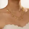 Pulseira ajustável feminina com pingente de estrela-do-mar, concha, vieira e borla, em liga metálica, estilo férias na praia.