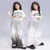 Fantasia de Dança Jazz para Meninas Tendência Cool Fashionável Nova Roupa de Performance Estilo Street Dance Infantil Grupo de Jazz