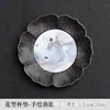 Posavasos de aleación estilo japonés, Portavasos, Platillos para té, Portavasos para tazas de té, Posavasos de bronce estilo Zen antiguo para aislamiento térmico, Juegos de té Kung Fu, Accesorios para ceremonia del té