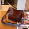 Bolso de piel auténtica para mujer, bandolera portátil de alta gama, bolso de mano para mujer, 2024