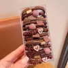 Cinto de Couro de Alta Elasticidade e Durável 2024 Novo Estilo Infantil Anel de Cabelo Simples para Menina Moda Acessórios de Cabelo para Rabo de Cavalo
