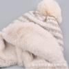Gorro de Invierno para Exterior a Prueba de Frío para Ciclismo Combinable Cálido con Pompon de Pelo Gorro de Lana Grueso con Protección para las Orejas Rayado Cortavientos Tipo Lei Feng para Mujer
