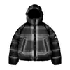 Jaqueta quente acolchoada espessa, casaco de algodão, peça de outer wear com capuz da moda para outono e inverno, nova jaqueta de algodão para atividades ao ar livre, top para exportação
