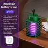 Nueva lámpara eléctrica automática para matar mosquitos de uso doméstico transfronteriza, recargable por USB, montable en pared para uso interior y exterior, con control de luz púrpura repelente de mosquitos