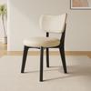 Silla de Comedor de Madera Maciza para Uso Doméstico, Silla Moderna Estilo Crema con Cojín Suave, Taburete de Comedor, Silla de Comedor con Respaldo de Lujo Ligero para Reuniones de Hotel para Adultos