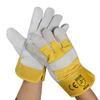 Guantes Cortos de Soldadura Fabricante Venta al por Mayor Piel de Vaca Aislamiento de Doble Capa Resistentes al Desgaste Gamuza Trabajo Protección Laboral Guantes de Soldador
