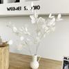 Flor artificial de folha de maçã eucalipto folha de dinheiro casamento floral arranjo de flores decoração decoração de casamento fábrica atacado