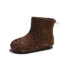 Botas de moda para niñas 2026, diseño retro de lunares, botines para niñas pequeñas, estilo slip-on moderno, botitas tipo Martin para bebé, botas de suela antideslizante