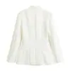 AliExpress Internacional Nova Estilo Primavera 2026 Manga Longa Cor Sólida Cintura Marcada Emagrecedor Blazer Dupla Face 3736052
