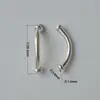 Tailandia Chiang Mai Tubo Curvo de Plata Hecho a Mano Tubo Delgado Liso Tubo Pequeño Tallado Pulsera Collar Joyería de Plata DIY Accesorios