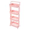 Estante de Almacenamiento de Cocina de Pie Multicapa Plegable Estante de Almacenamiento Hogar Espacio Carrito Móvil Productos para Bebé