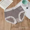 Hielo Coco Estilo Francés Encaje Suave Chica Deseo Puro Sexy Malla Sin Costuras Transpirable Cintura Media Ropa Interior para Mujer Fina Verano