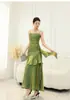 Vestido Sereia 2026 Novo Modelo Luxo de Alto Padrão Nicho Slim-Fit Adulto Cerimônia Performance Cauda de Peixe Vestido com Alças