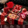 Ocasiones de Amor Decoración de Habitación de Boda Juego de Mesa de Té de Boda Mesa de Ceremonia de Té de Sala de Estar Mesa de Ambiente de Ceremonia de Banquete de Compromiso Juego Completo