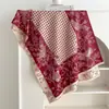 Bufanda Chal de Imitación Cachemir Jacquard Cruzado 185*65 con Diseño Floral de Pájaros y Cuadros Capa Cálida Ropa Exterior Fabricante de Comercio Exterior Venta al por Mayor