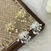 Pendientes de Perlas Estrelladas de Lujo Ligero Estilo Francés de Alta Gama para Mujer, Aguja de Plata S925, Diseño Único de Nicho, Accesorios para Orejas Estilo Festivo