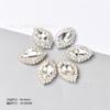 Fabricante Venta al por Mayor Cristal Blanco Forma Especial Borde Diamantado Cadena de Diamantes Cosido a Mano Diamante Vidrio Moda Adorno para la Cabeza DIY Decoración de Joyería