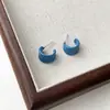 Pendientes de Aro en Forma de C con Goteo de Esmalte de Colores 2026 Nuevo Estilo Pendientes de Alta Gama para Mujer Primavera y Verano Pendientes Simples Elegantes