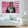 Bandera de Destrucción 3x5 pies Transfronteriza Rosa Fondo de Bandera Americana Adecuado para Decoración de Interiores Tapiz