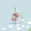 Llavero acrílico de Crayon Shin-chan, colgante para mochila, mercancía de dibujos animados linda para que los estudiantes la regalen, en stock