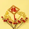 Cartão para Bolo de Acrílico Xiangyun Fuzi Cartão Shouzi de Acrílico Camada Dupla Garfo de Confeitaria Flor de Ameixa Garça