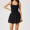 Venta al por mayor transfronteriza de ropa de yoga: Vestido deportivo sin espalda tipo segunda piel para mujer, anti-exposición, falda de tenis adelgazante para fitness, envío directo disponible