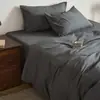 Juego de cuatro piezas de algodón puro lavado vintage 100% algodón sábana bajera funda nórdica sábana encimera juego de ropa de cama de tres piezas para estudiantes 1.8